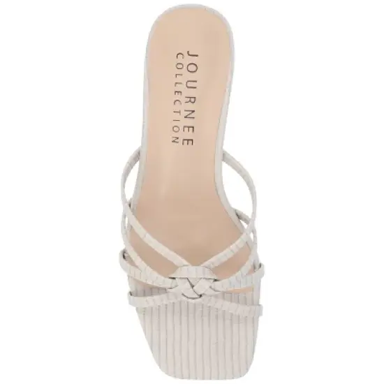 Journee Collection Womens Blayke Multi Strap Slip On Wedge Sandals image {3}