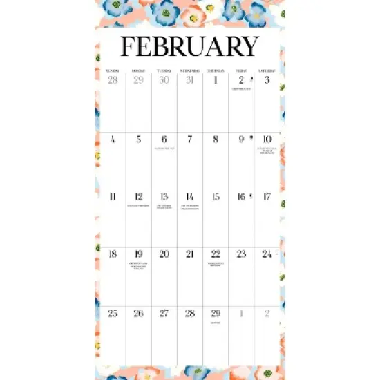 Willow Creek Press 2024 Wall Calendar 12"x12" Big Printed Flowers image {2}