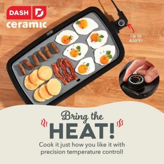 Dash Nonstick Ceramic Electric Flat Top Griddle Cream image {4}