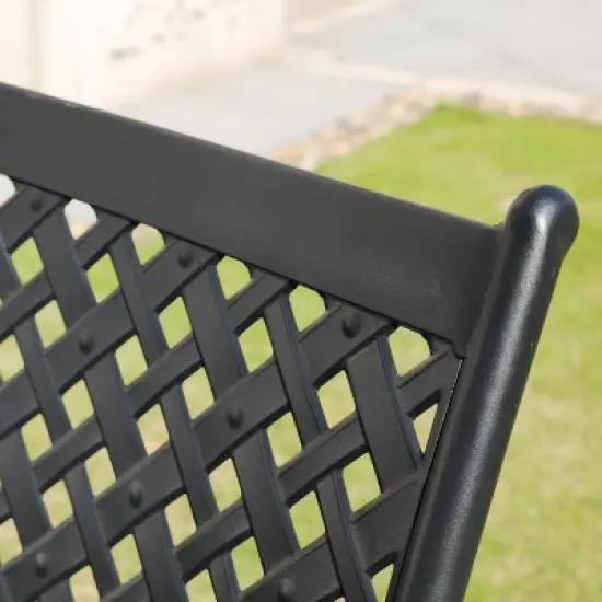 2pc Steel Outdoor Patio Accent Chairs - Lokatse
 image {3}