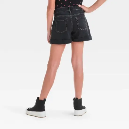 Girls' High Rise Jean Shorts - art class&trade; image {1}