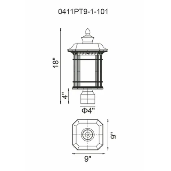 CWI Lighting,Blackburn 1 Light Outdoor Black Lantern Head image {7}