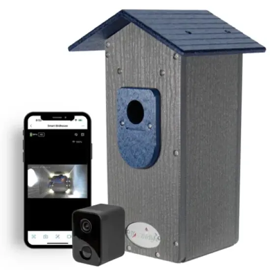 JCS Wildlife Smart Bluebird House - Wi-Fi Camera & Solar Powered Birdhouse, Live Streaming, Bird Nest Monitoring image {10}