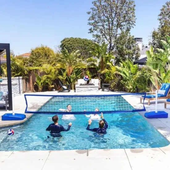 GoSports Splash Net Elite Pool Volleyball Game with Water Weighted Bases - 8pc image {3}