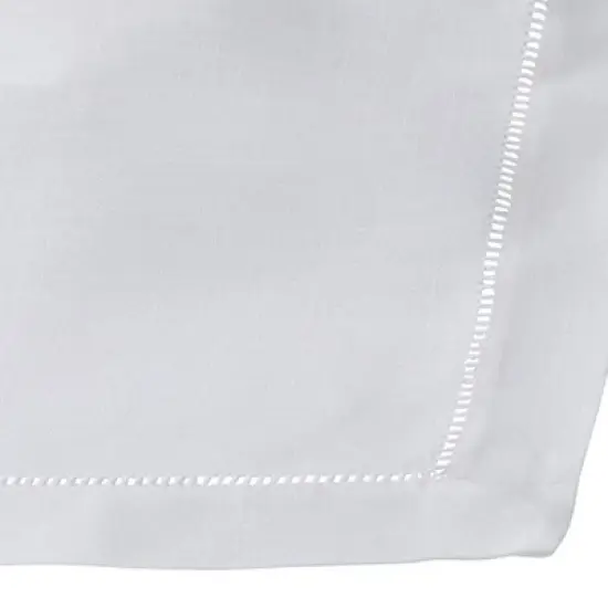 12pk 14"x20" Hemstitch Border Design Placemat White - Saro Lifestyle image {2}