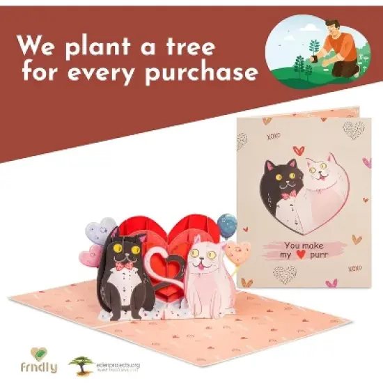 Paper Love 3D Valentines Day Pop Up Card - 8"x6" Frndly image {5}