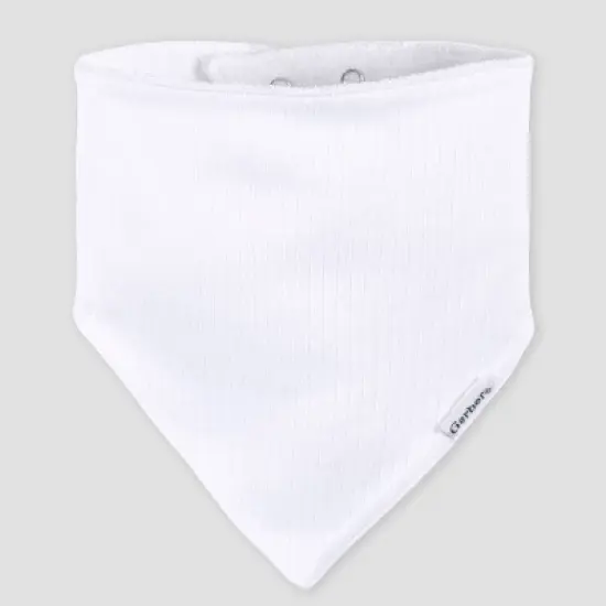 Gerber Baby 5pk Bandana Bib - White image {4}