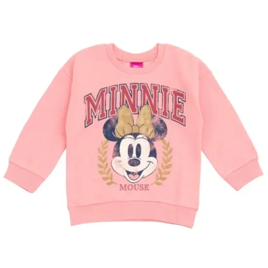 Disney Minnie Mouse Lilo & Stitch Girls Fleece Sweatshirt and Plaid Skirt Little Kid to Big Kid image {2}