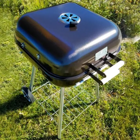 Catari 18" BBQ Grill - Black - Wood Handle - Carbon Steel - GBX image {5}