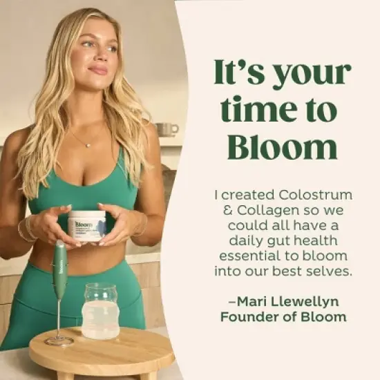 BLOOM NUTRITION Colostrum & Collagen Peptides Powder - Unflavored - 4.16oz/25 Servings image {5}