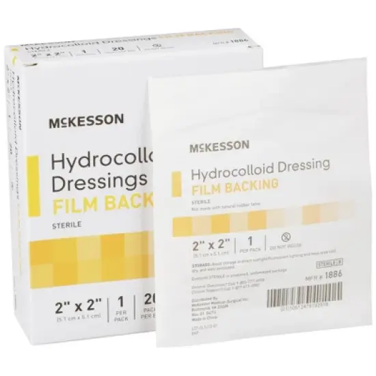 McKesson Hydrocolloid Dressing, Film, 2 x 2 in, 20 Count, 1 Pack image {5}