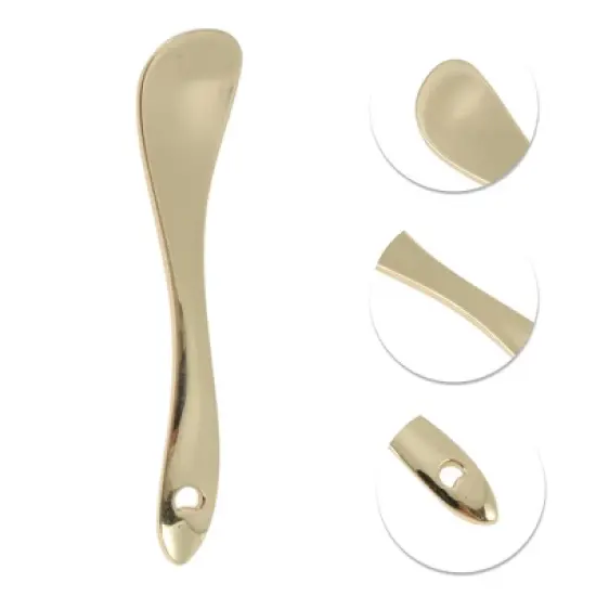 Unique Bargains Hangable Pointed Tail Mini Makeup Cosmetic Spoon 2 Pcs image {2}