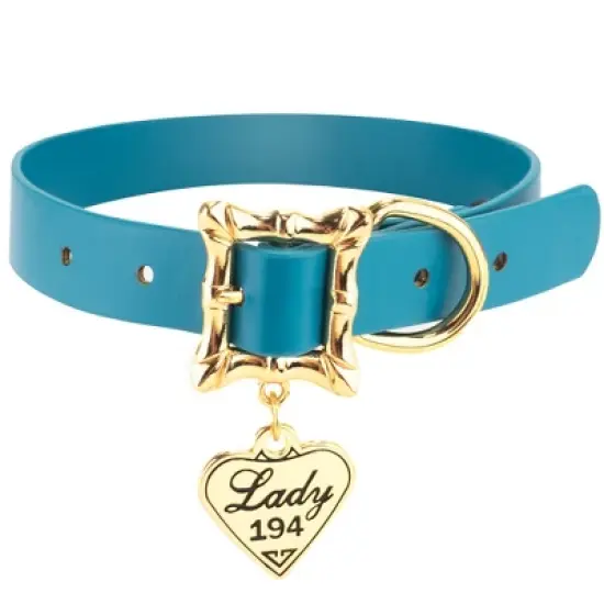 Buckle-Down Vegan Leather Dog Collar - Disney Lady and the Tramp LADY 194 Heart Charm image {7}