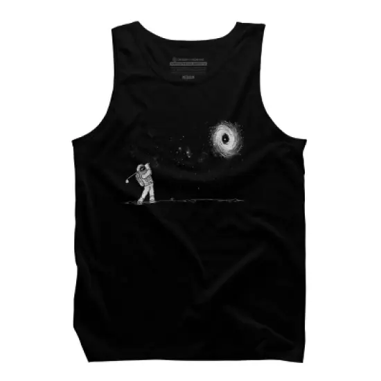 Men's Design By Humans Black Hole In One By Expo Tank Top image {4}