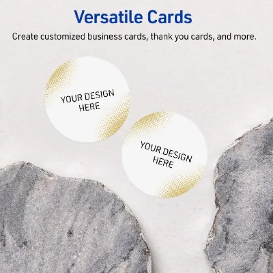 Avery Round Business Cards, Gold Blush Pattern, 2" Diameter image {5}