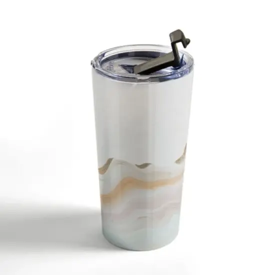 Marta Barragan Camarasa Marbling Mountains 20 oz Stainless Steel Travel Mug - Deny Designs image {3}