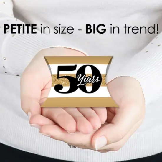 Big Dot of Happiness We Still Do - 50th Wedding Anniversary - Favor Gift Boxes - Anniversary Party Petite Pillow Boxes - Set of 20 image {2}