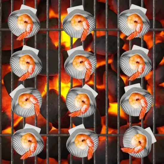 12pk Grillable Stainless Steel Clam Shells - Outset image {5}