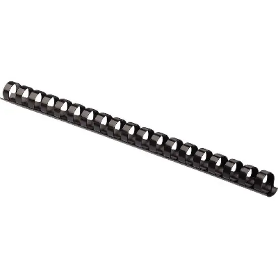 Fellowes Plastic Comb Bindings 1/2" Diameter 90 Sheet Capacity Black 100 Combs/Pack 52326 image {1}