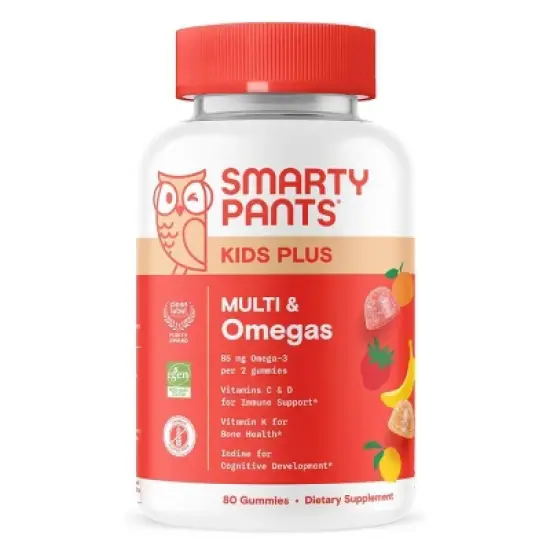 SmartyPants Kids Plus Multivitamin & Omegas Gummies with Vitamins C, D3, B12 & Zinc - 80ct image {10}