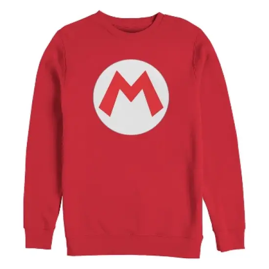 Men's Nintendo Mario Circle Icon Sweatshirt image {2}
