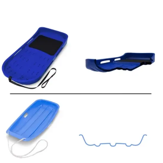 GoSports 2 Person Premium Snow Sled with Double Walled Construction, Pull Strap and Padded Seat image {2}