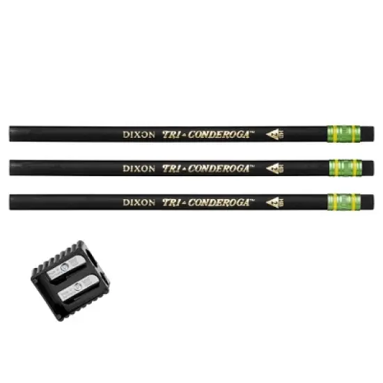 Ticonderoga&reg; Tri-Conderoga&trade; 3-Sided Pencils with Sharpener, 12 Per Pack, 2 Packs image {4}
