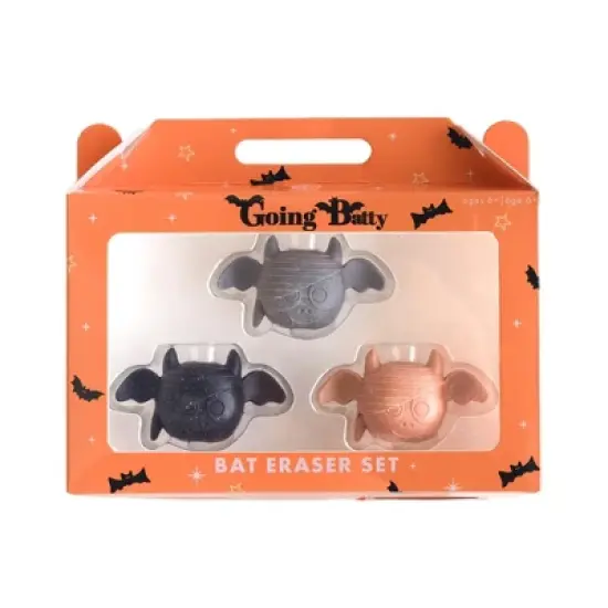 Daydream Society - Going Batty Halloween Erasers - Set of 3 image {3}