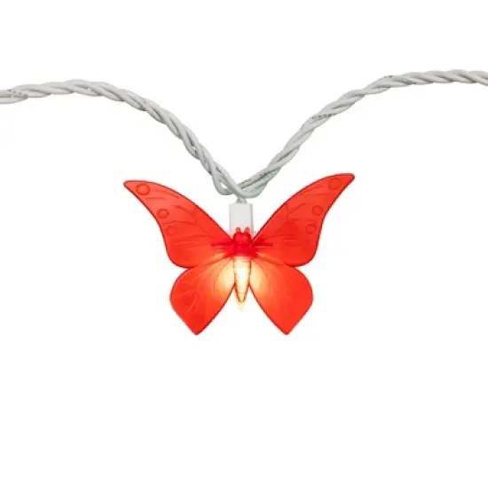 Northlight 10-Count Summer Butterfly Outdoor Patio String Light Set - 9ft - White Wire image {4}