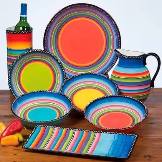 Soup/Pasta Bowl Tequila Sunrise 40oz Set of 4 - Certified International image {1}