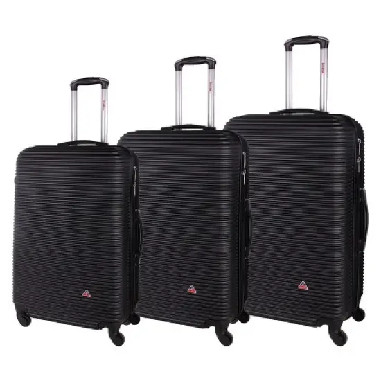 InUSA Royal 3pc Lightweight Hardside Checked Spinner Luggage Set image {1}