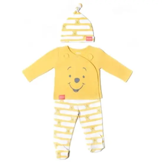 Disney Winnie the Pooh Tigger Baby 3 Piece Snap Jacket Footed Pant Hat Set Newborn to Infant image {8}