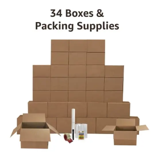 UBMOVE Smart Moving Bigger Boxes Kit #3- 34 Moving Boxes, and Packing Supplies image {2}