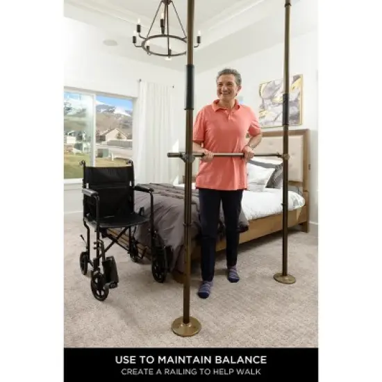 Signature Life Horizontal Grab Bar Accessory for the Sure Stand Security Pole image {3}