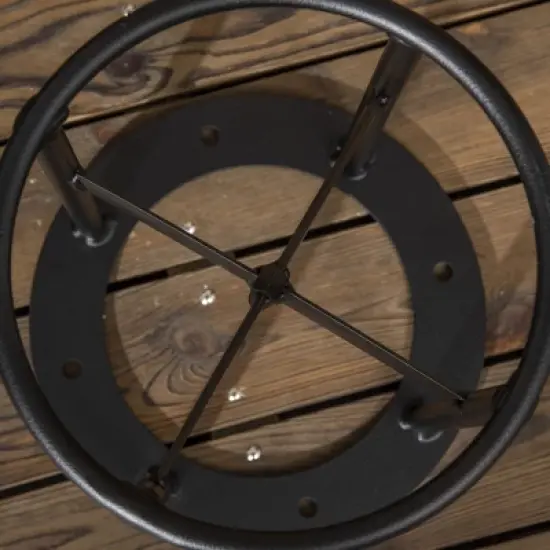 Outsunny Wood Splitter, Steel Manual Firewood Kindling Splitter, Log Splitter Wedge Cutter for Home, Camp, Outdoors, Black image {4}