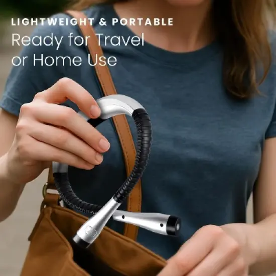 HOM Multifunction Neck Light - Wearable Reading Light for Arts, Crafts & Working in Low-Light Settigs - Rechargeable Dual LED with 3 Lighting Modes image {6}