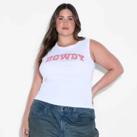Women's Howdy Graphic Tank Top - White image {3}