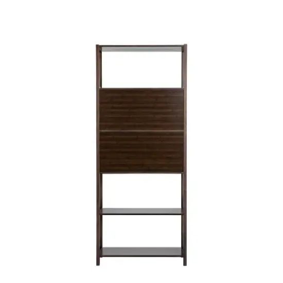 Selma Bamboo Bookcase Right Facing Spindle Cabinet - Boraam image {5}