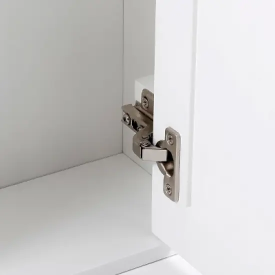 LuxenHome White MDF Wood Bathroom Wall Storage Cabinet image {7}