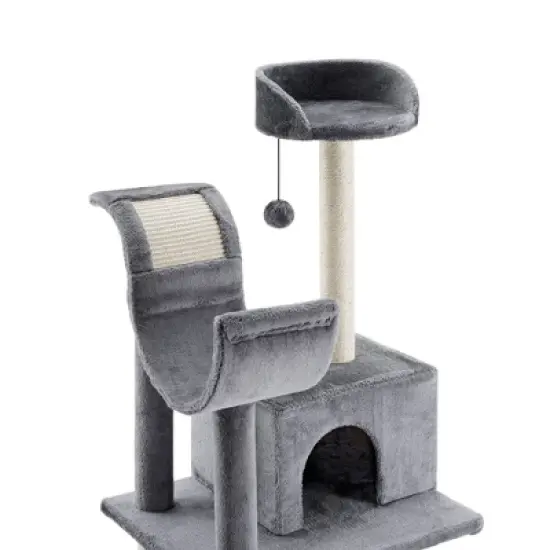 Sam's Pets Submarine 60" Gray Hard Box Cat Tree image {3}