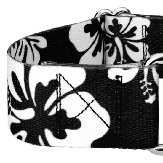 Country Brook Petz 1 1/2 Inch Black Hawaiian Martingale Dog Collar image {3}