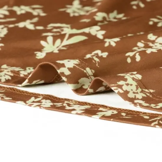 Allegra K Women's Spring Floral Long Sleeves V Neck Casual Babydoll Tiered Dress image {5}