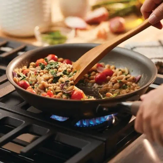 Anolon Advanced Home 14.5" Open Fry Pan with Helper Handles Bronze image {2}