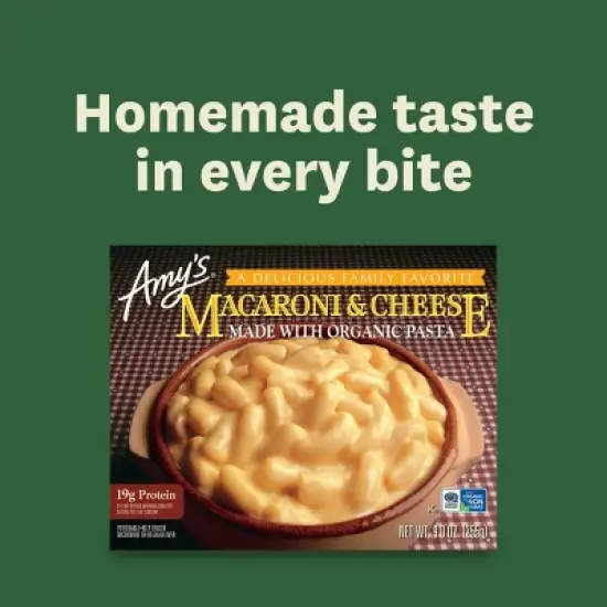 Amy's Frozen Organic Macaroni & Cheese - 9oz image {5}