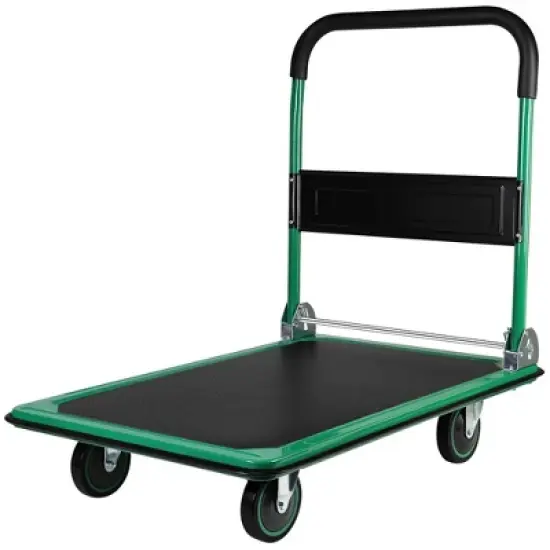 Platform Truck Dolly Large Foldable Moving Cart for Easy Mobile Storage, 360 Degree Swivel Wheels 660 lbs Weight Capacity image {4}