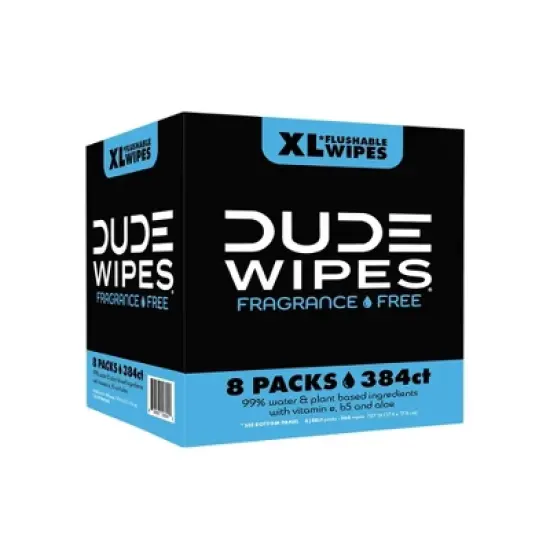 Dude Wipes Fragrance Free Flushable Wipes - 8pk/48ct image {1}