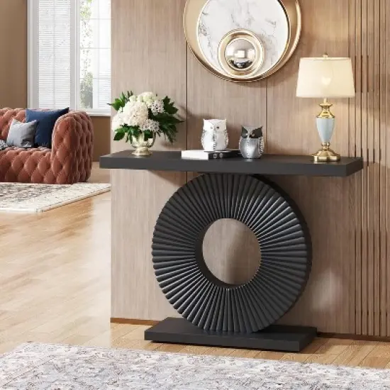 Tribesigns 39.37" Narrow Wood Console Table image {5}