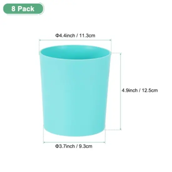 Unique Bargains Plastic Modern Design Plant Pot Round 8 Pcs image {2}