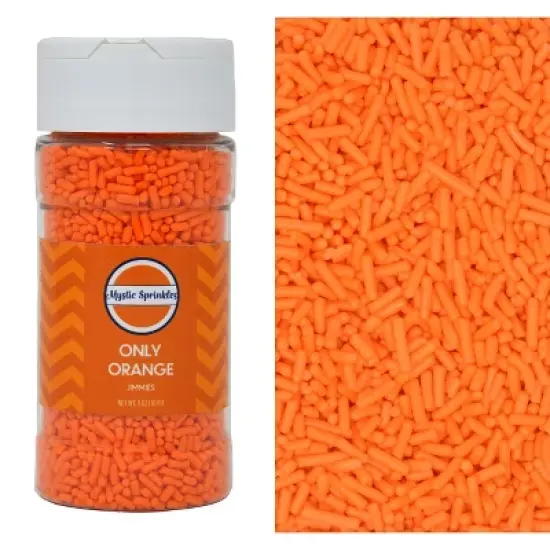 Mystic Sprinkles Only Orange Jimmies Sprinkles 3oz Bottle image {8}