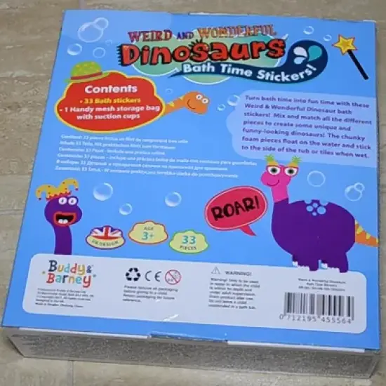 Buddy & Barney: Weird & Wonderful Dinosaurs Bath Time Stickers - Age 3+ image {8}